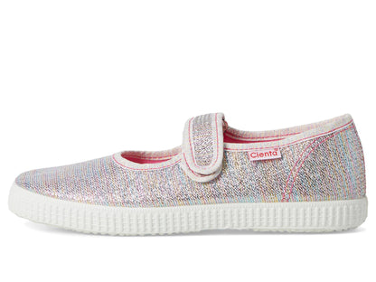 Cienta Kids Shoes – Ideal for Toddlers & Little Kids – Hook & Loop Strap Closure – Textile Lining – Rubber Outsole (Infant/Toddler/Little Kid/Big Kid) Multi Glitter 26 (US 9 Toddler) M