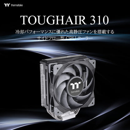 Thermaltake TOUGHAIR 310 CPU Cooler with 120mm High Static Pressure Fan, Compatible with LGA1700 CL-P074-AL12BL-A FN1581