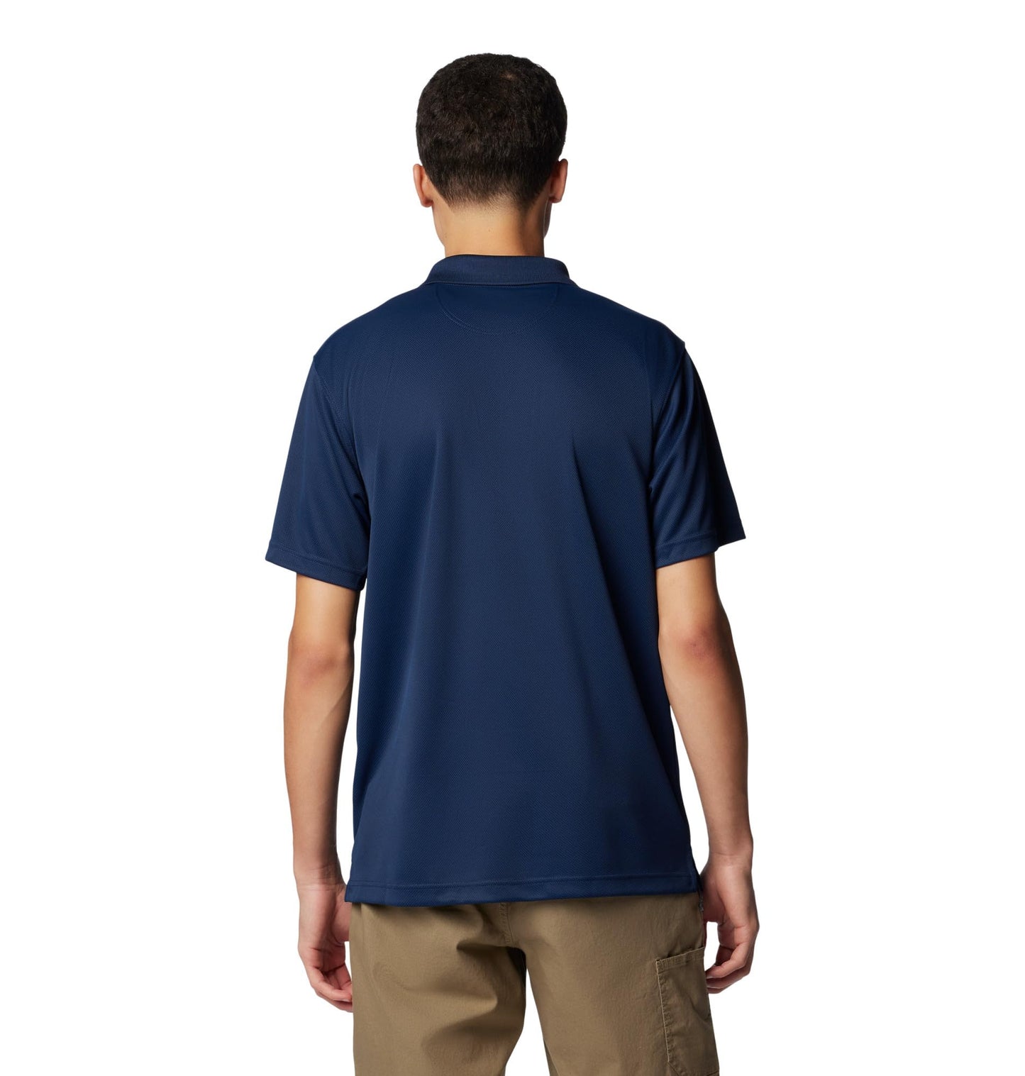 Columbia Mens Utilizer Short Sleeve Polo, Collegiate Navy, Small