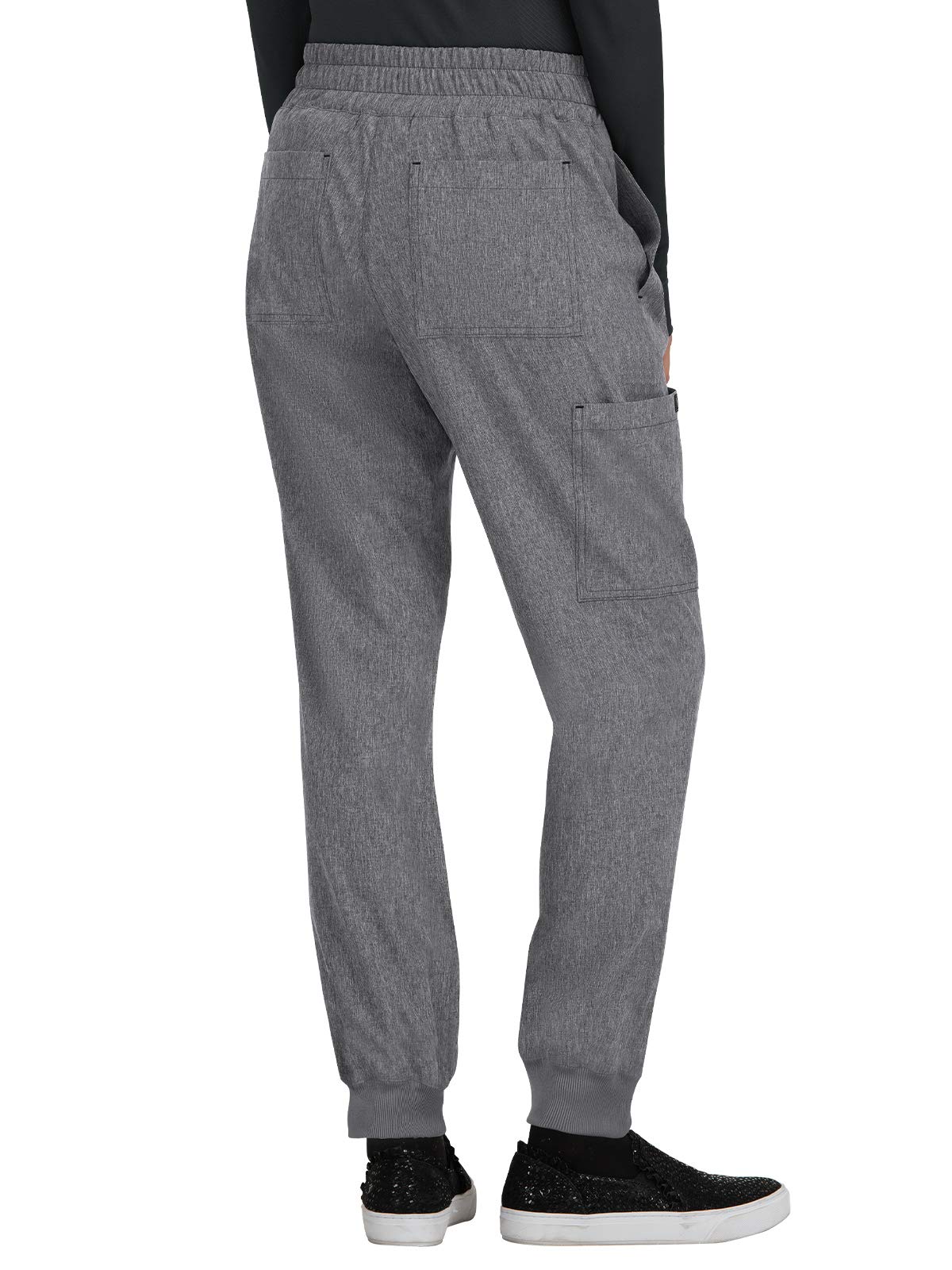 KOI Basics Women's 741 Gemma Jogger Pant (Heather Grey, Large Tall)