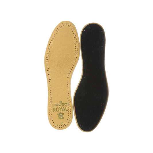 Pedag Royal, Lambskin Leather Insoles, German Made, Activated Carbon for Odor, Latex Padding, Thin & Absorbent, US Men 11- EU 44, Tan
