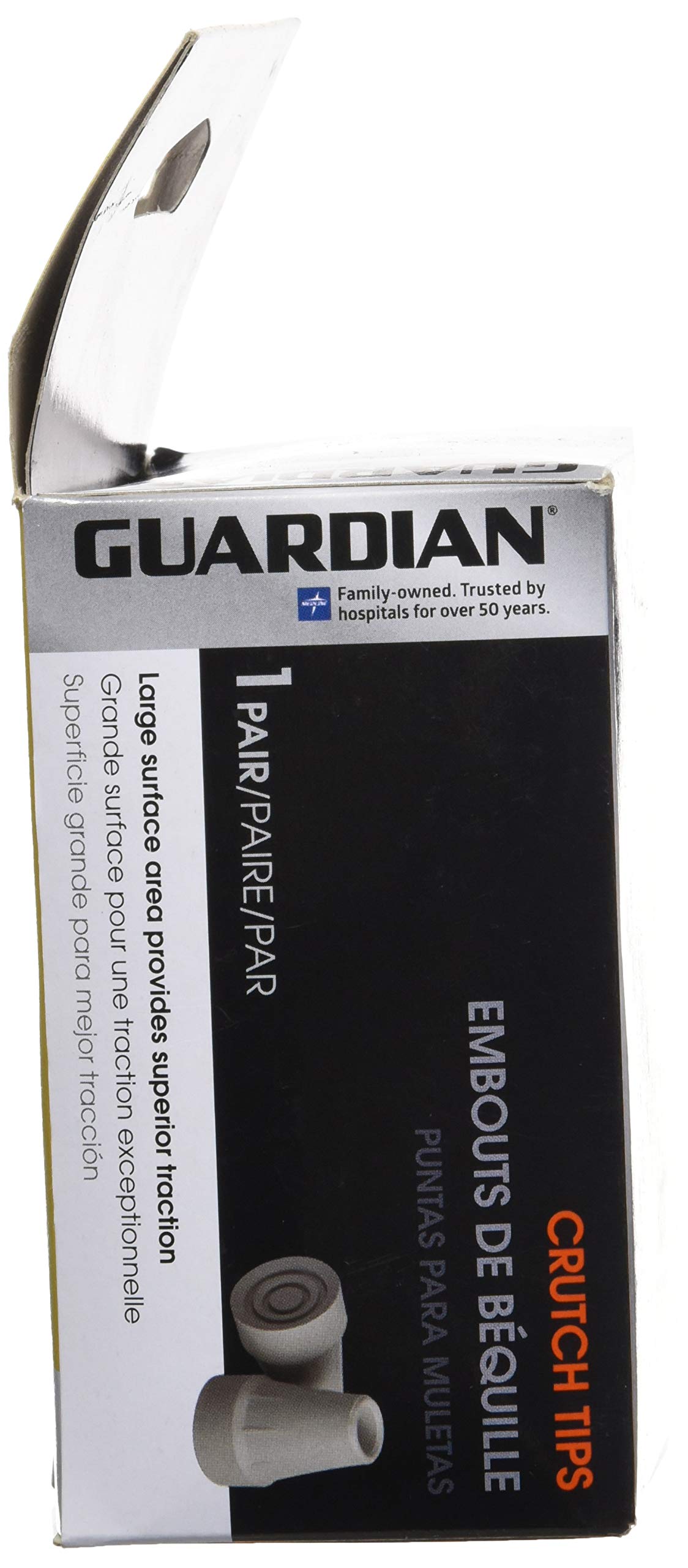 Medline G00842 Guardian Super Crutch Tip, Gray, 7/8 Inch