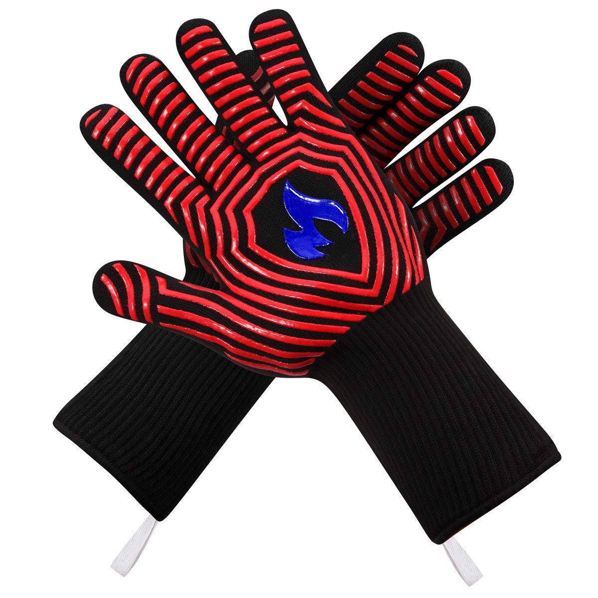 N/P Cmzailt BBQ Gloves 1472℉ Extreme Heat Resistant Food Grade Kitchen Fireproof Grill Gloves,Silicone Non-Slip Insulated Oven Mitts Universal Size for Cooking,Baking,Barbecue,Frying,Welding,Cutting