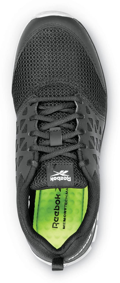 Reebok Work Sublite Cushion Work, Men's, Black/Gray, Athletic Style, MaxTrax Slip Resistant, Soft Toe Work Shoe (7.5 M)
