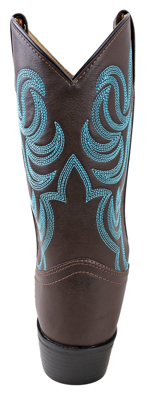 Smoky Mountain Boys Brown with Blue Stitch Monterey Western Cowboy Boots Brown 12 M US Little Kid