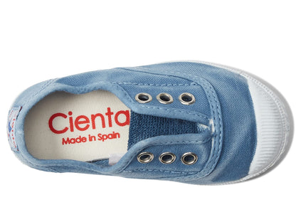Cienta Kids Shoes 70777 Shoes for Kids and Toddlers – Textile Upper – Breathable Lining – Round Toe Washed Denim 1 33 (US 2.5 Little Kid) M