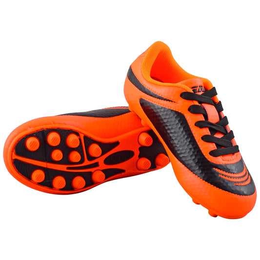 Vizari Infinity Firm Ground Youth Soccer Cleats for Boys & Girls - Orange/Black, Size 11.5 | Enhanced Traction & Superior Ball Control Football Shoes for Kids | Durable & Water-Resistant Soccer Shoes