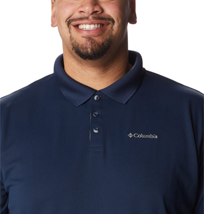 Columbia Mens Utilizer Short Sleeve Polo, Collegiate Navy, Small