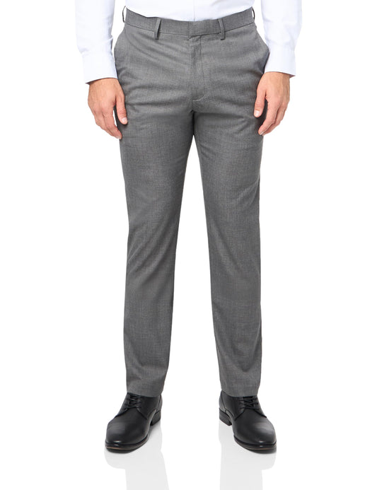 Kenneth Cole Reaction Men's Slim Fit Performance Dress Pant Medium Grey 30x29
