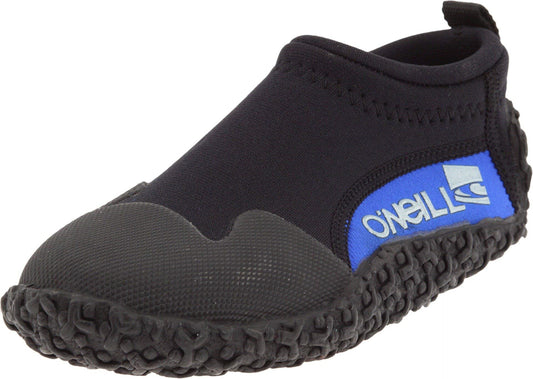 O'Neill Wetsuits Unisex-Youth Reactor Reef Boot, Blk/Pacific, Large