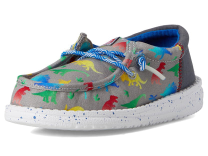 HEYDUDE Kids Mens Wally Funk Dinomite (Toddler) Grey/Multi 9 Toddler M