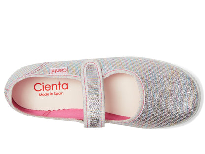 Cienta Kids Shoes – Ideal for Toddlers & Little Kids – Hook & Loop Strap Closure – Textile Lining – Rubber Outsole (Infant/Toddler/Little Kid/Big Kid) Multi Glitter 26 (US 9 Toddler) M