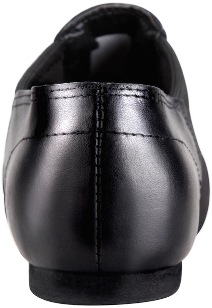 Linodes Leather Jazz Shoe Slip-on for Women Men Dance Shoes Black 8.5M