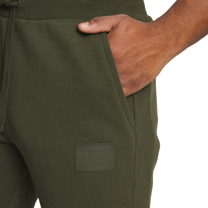 PUMA Mens Tapered Leg Elastic Waistband with External Drawstring Jogger GreenXXL
