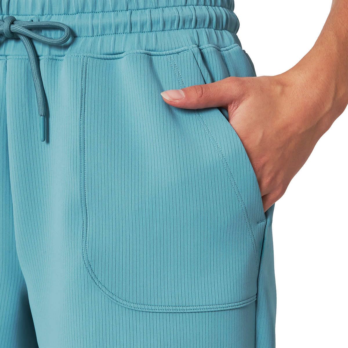 Mondetta Womens Midweight Ribbed Scuba Short (US, Alpha, XX-Large, Regular, Regular, Adriatic Blue)