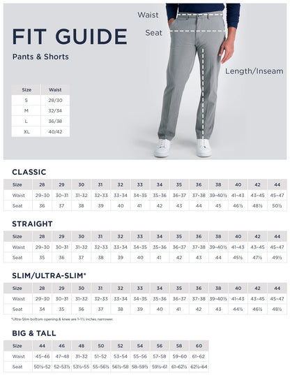 Haggar Men's Cool 18 Pro Slim Fit Flat Front Casual Pant, Navy, 38W x 30L