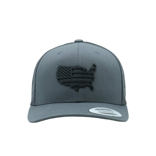 The Pride American Flag Hat Men Women Trucker Baseball Snapback Premium Patch Designed in USA (Map-ch-ch-Matte)