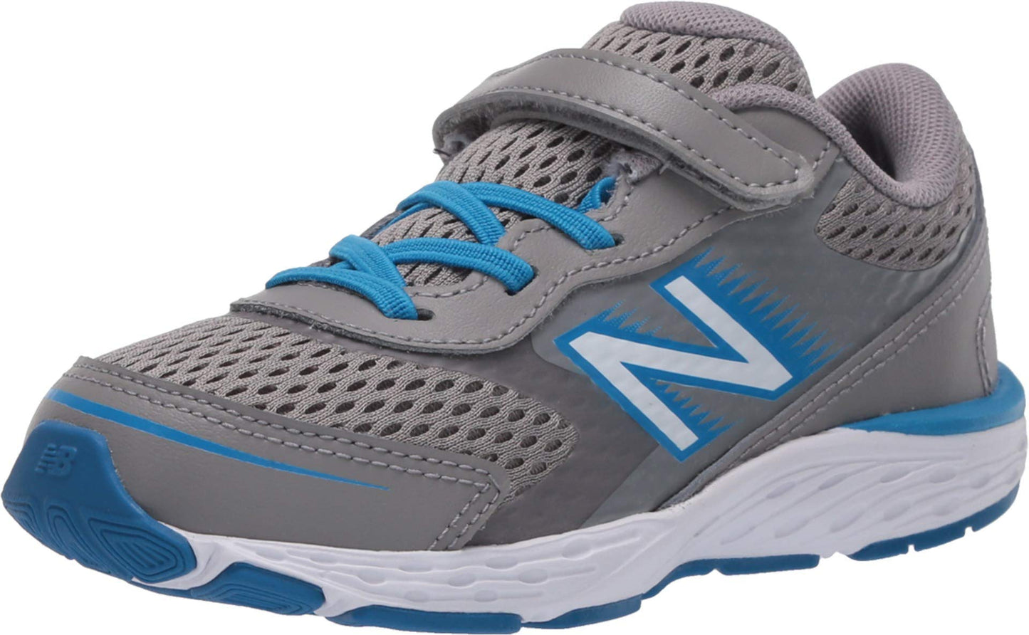 New Balance Kid's 680 V6 Hook and Loop Running Shoe, Marblehead/Vision Blue, 3 X-Wide Infant