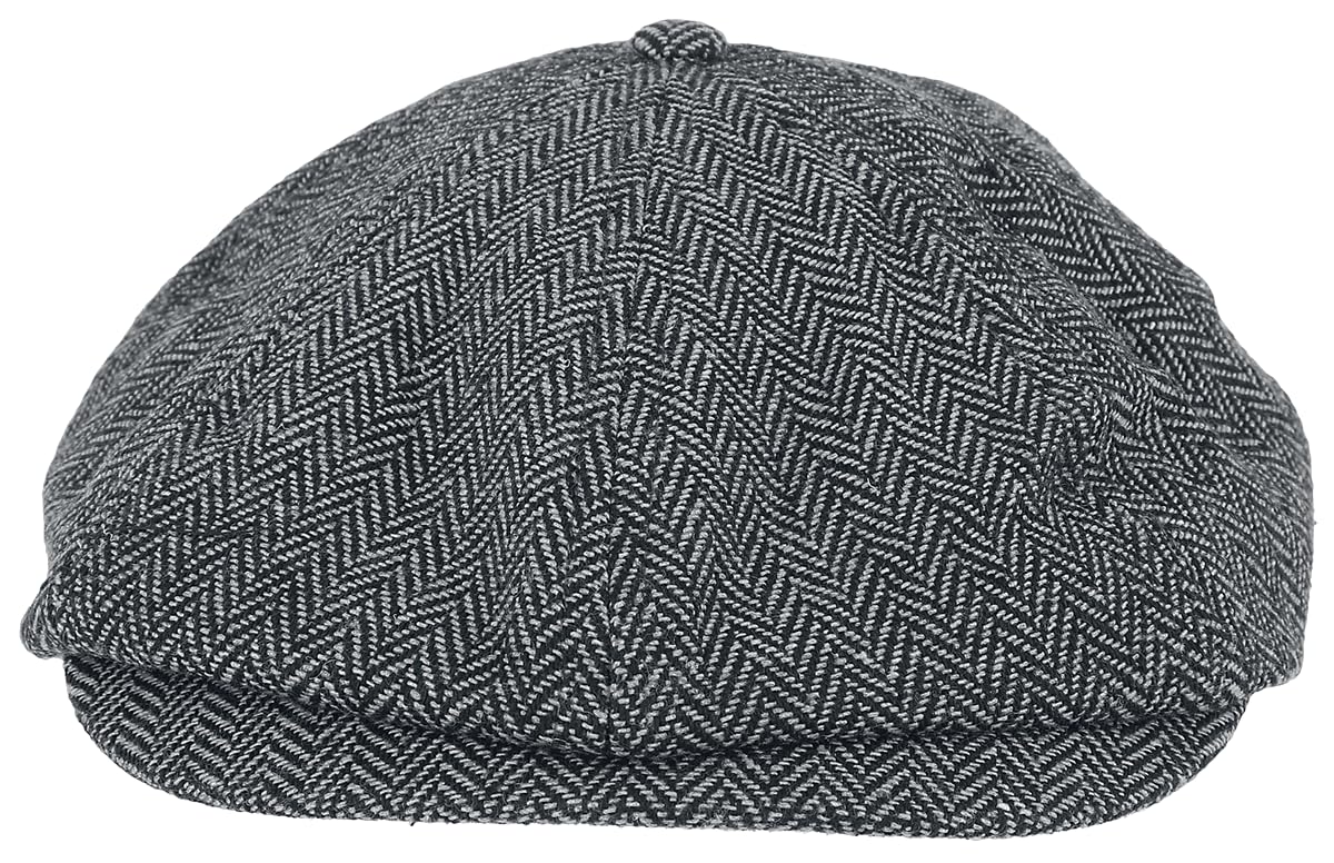 Brixton Brood Snap Cap Grey/Black MD (7 1/4)