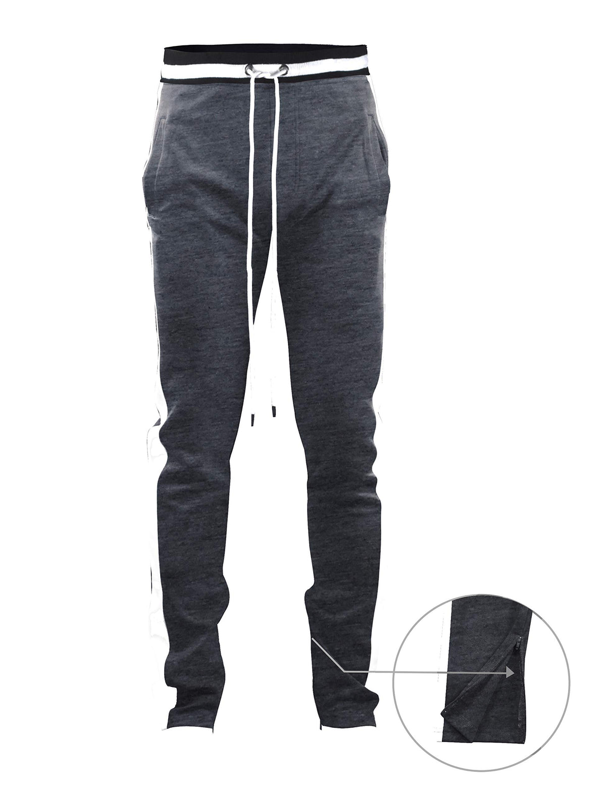 SCREENSHOT Men's Athletic Fitness Slim Fit Workout Track Pants Basic S41700-Mard Black-2XLarge