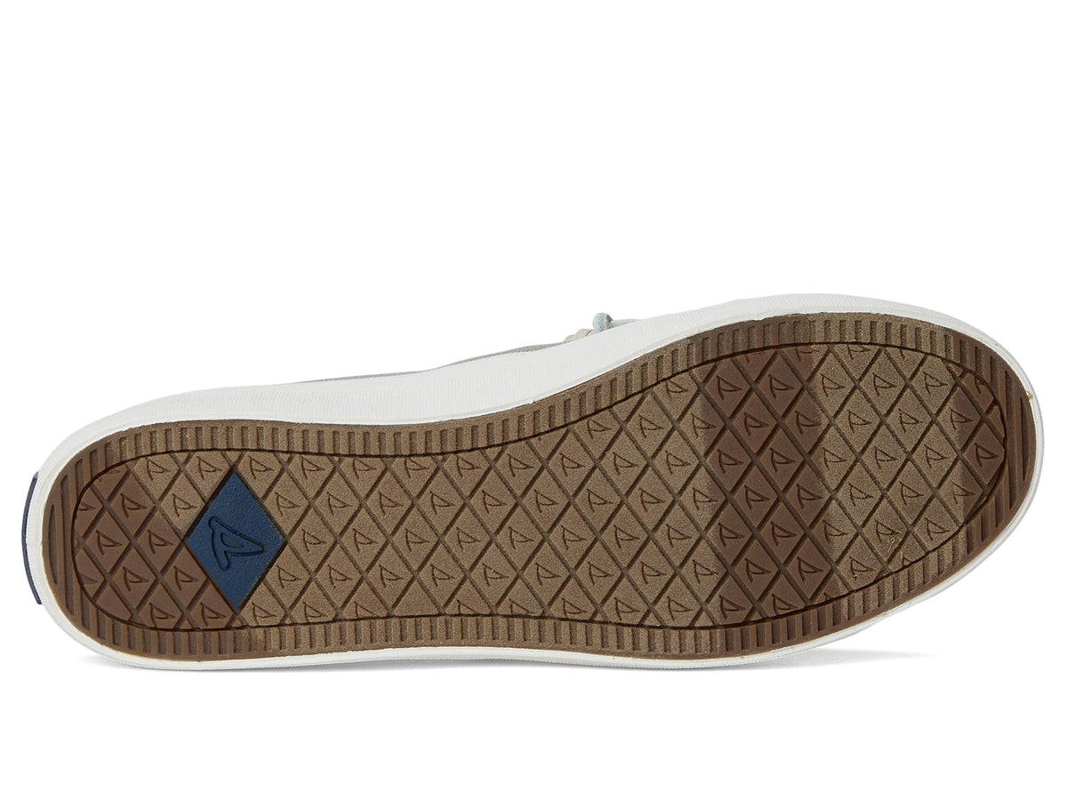 Sperry Women's Crest Vibe Linen Sneaker, Grey ,9.5 Wide