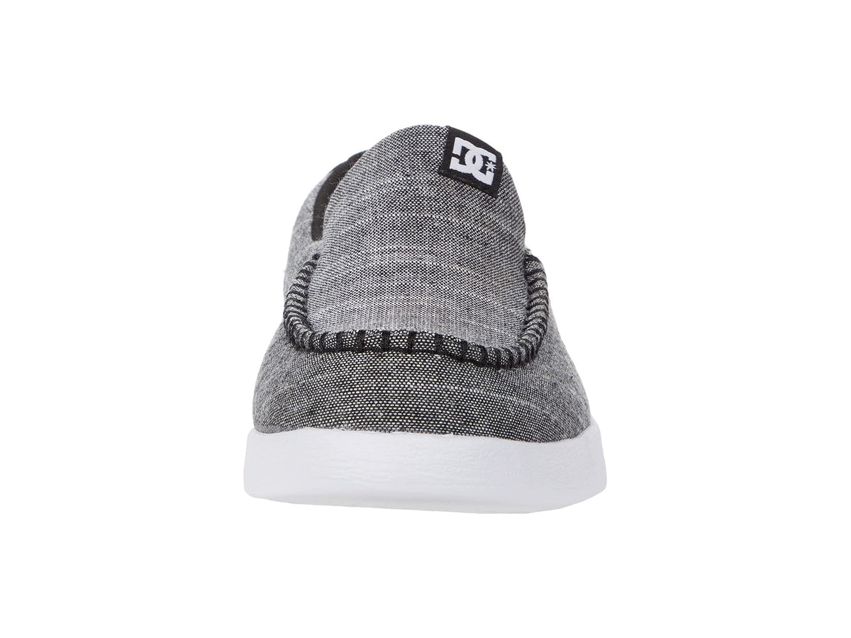 DC Men's Scoundre Slip-On Casual Skate Shoe Black/Heather Grey 6.5 D - Medium