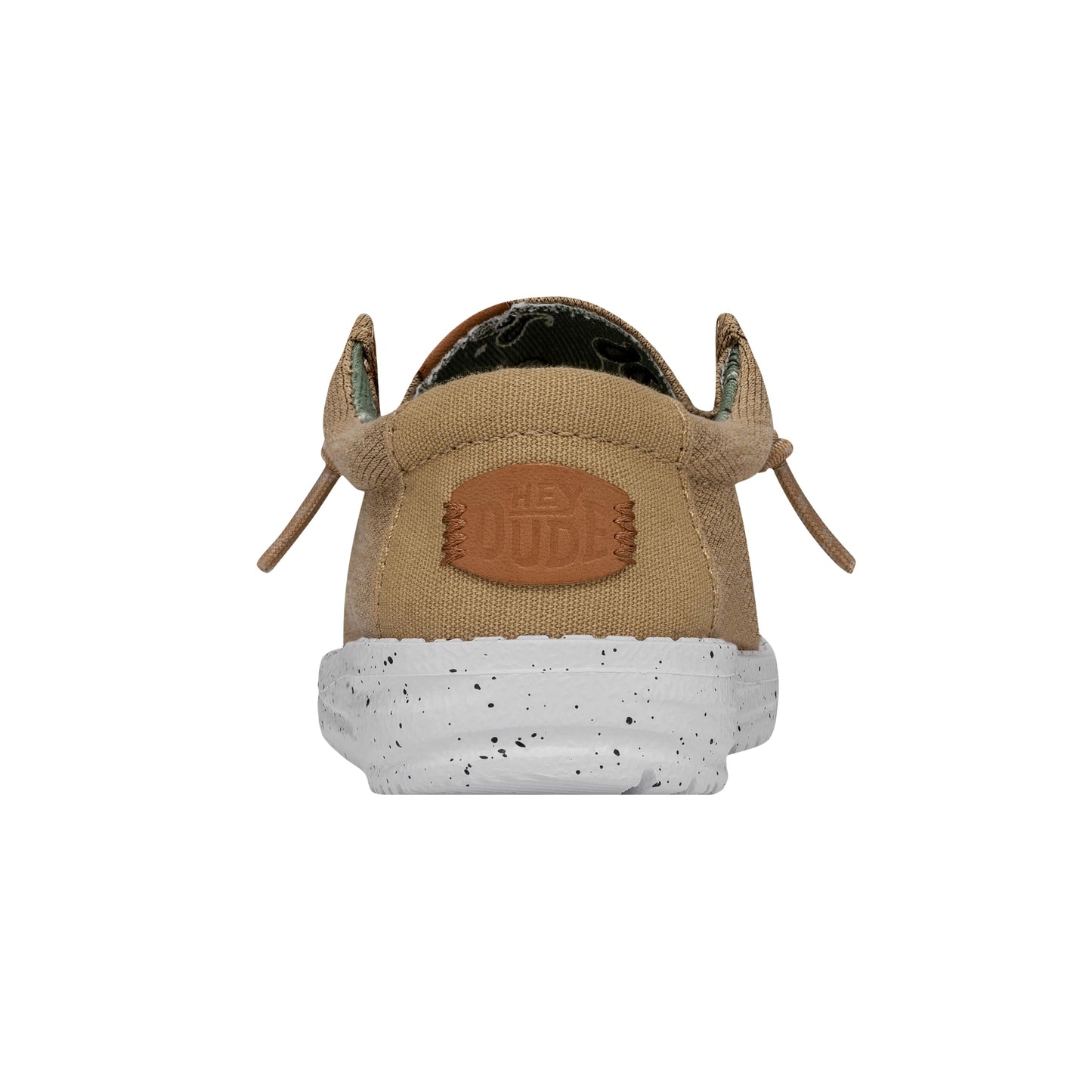 HEYDUDE Boy's Wally-Youth Washed Canvas Walnut Size 2 | Youth's Shoes | Youth Slip-on Loafers | Comfortable & Light-Weight