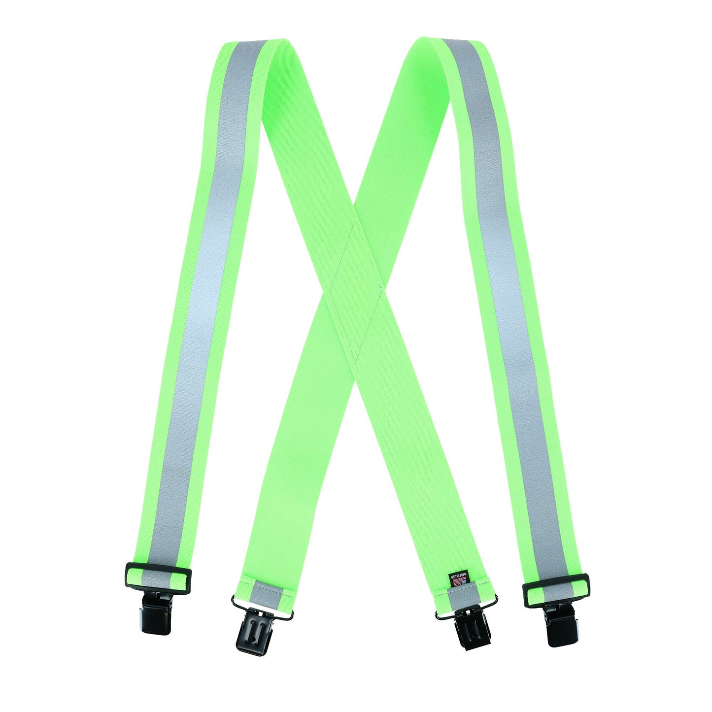 Perry Suspenders Men's Clip-End Reflective Safety Suspenders, Regular, Lime