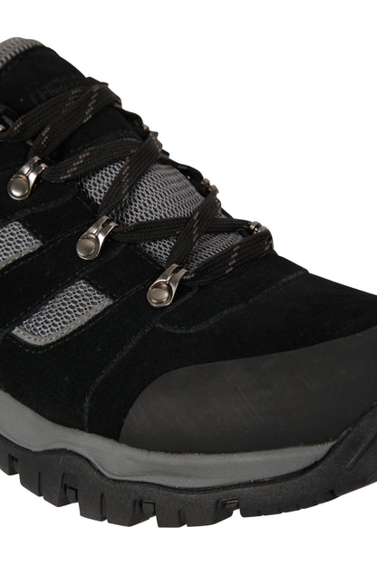 Mountain Warehouse Voyage Mens Waterproof Walking Shoes Jet Black Mens Shoe Size 7 US