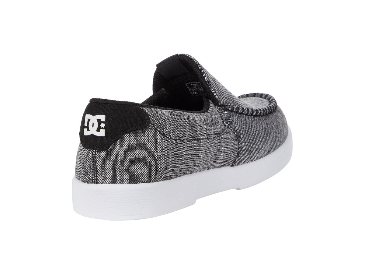 DC Men's Scoundre Slip-On Casual Skate Shoe Black/Heather Grey 6.5 D - Medium