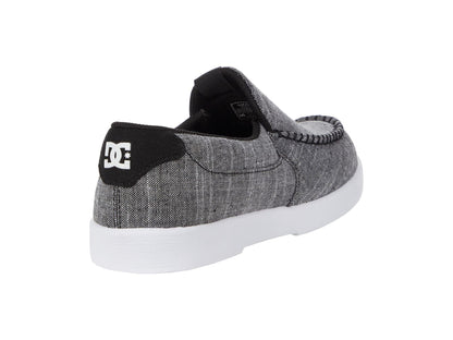 DC Men's Scoundre Slip-On Casual Skate Shoe Black/Heather Grey 6.5 D - Medium