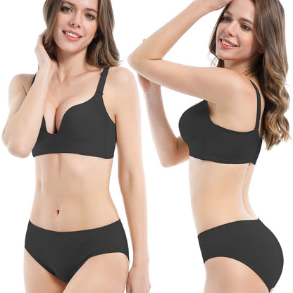 Areke Womens Hipster Panties Seamless Underwear, Soft Stretch Nylon Athletic Cheekini Bikini Briefs (S, 5-Pack Black)
