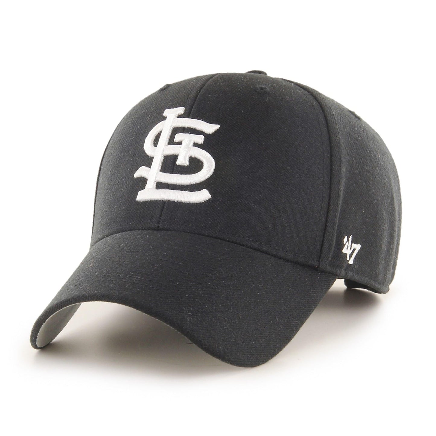 47 Louis Cardinals Mens Womens MVP Adjustable Velcroback Black White Hat One Size