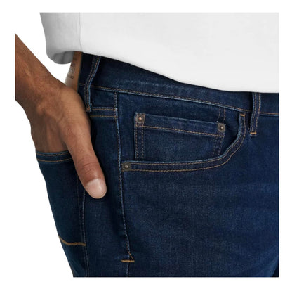 IZOD Men's Saltwater 5 Pocket Straight Fit Stretch Denim Jean (US, Waist Inseam, 32, 34, Regular, Regular, Dark Blue)