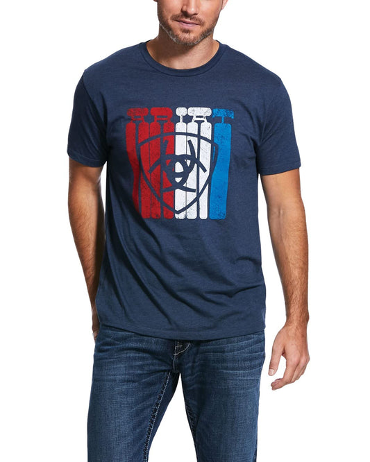 Ariat Male Standing Tall T-Shirt Navy Heather XX-Large