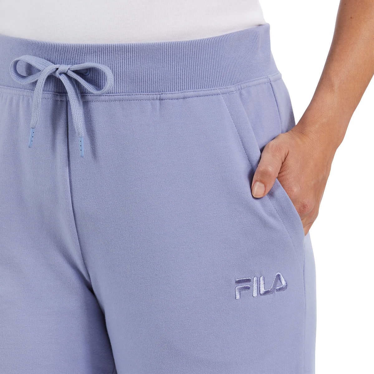 Fila Womens French Terry Jogger (US, Alpha, XX-Large, Regular, Regular, Purple Impression)