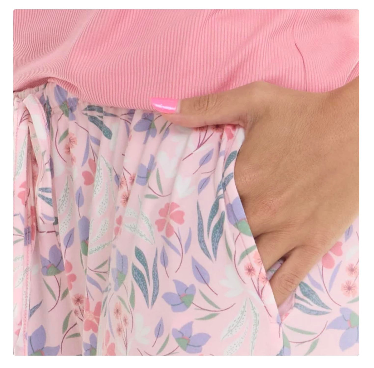 Flora Nikrooz FN Women's 3 Piece Super Soft Lounge PJ Sleep Set, Robe, Tank, and Pant (US, Alpha, XX-Large, Regular, Regular, Pink (Floral))