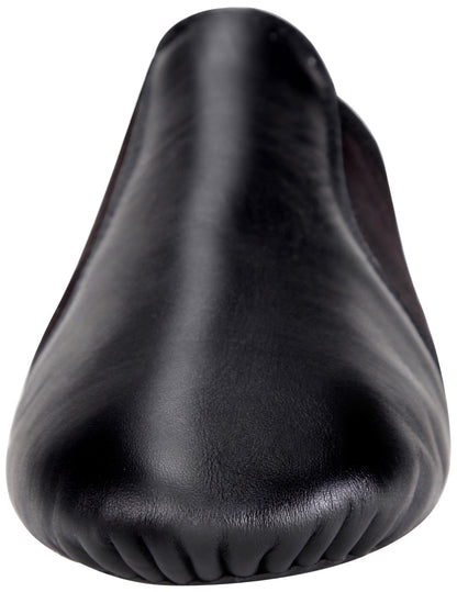 Linodes Leather Jazz Shoe Slip-on for Women Men Dance Shoes Black 8.5M