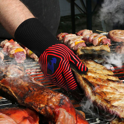 N/P Cmzailt BBQ Gloves 1472℉ Extreme Heat Resistant Food Grade Kitchen Fireproof Grill Gloves,Silicone Non-Slip Insulated Oven Mitts Universal Size for Cooking,Baking,Barbecue,Frying,Welding,Cutting
