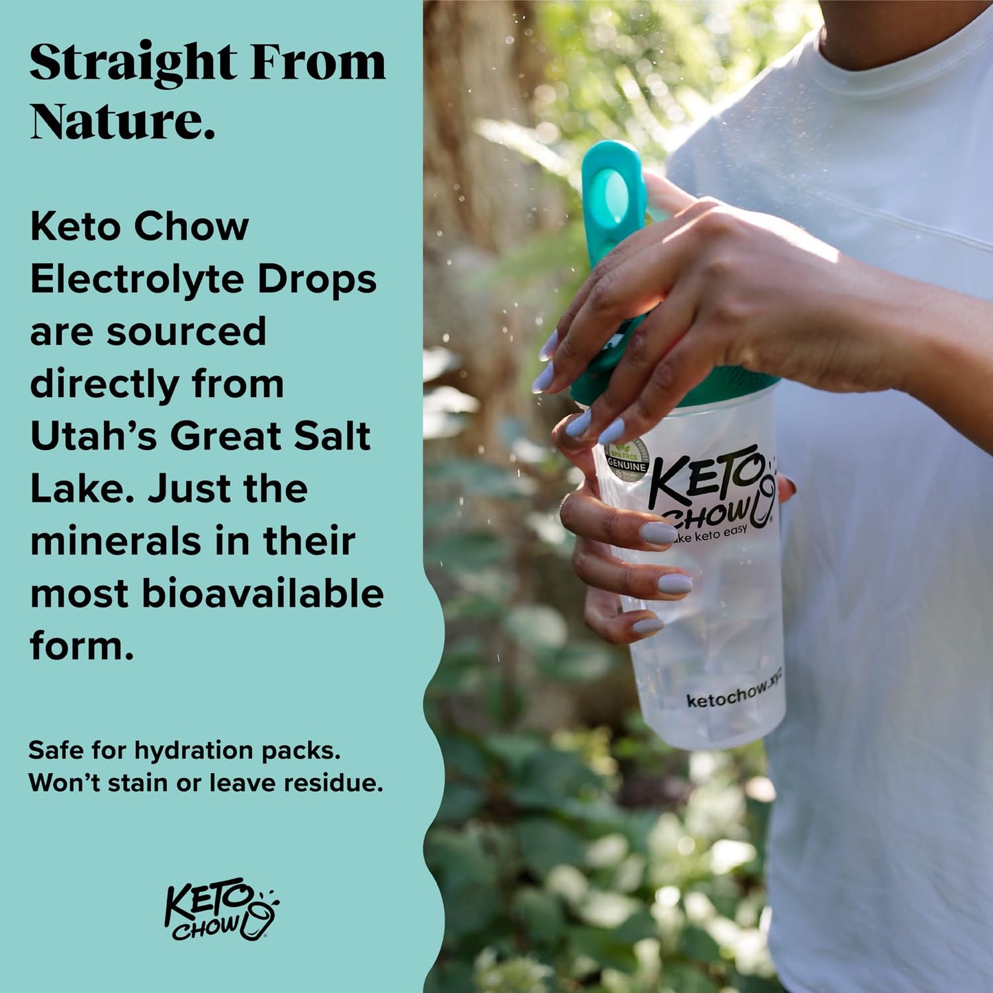 Keto Chow | Electrolyte Hydration Drops | Keto Diets & Intermittent Fasting | Immune Support | Gluten & Sugar Free | Paleo | Sodium, Magnesium, Potassium & Trace Minerals | Unflavored | 8.3 fl oz