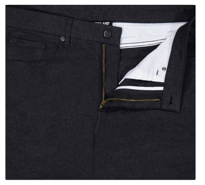 KIRKLAND Signature Men's Stretch Comfort Tapered Fit Brushed 5 Pocket Pant (US, Waist Inseam, 32, 32, Regular, Regular, Gray)