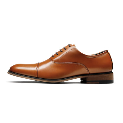 Bruno Marc Men's Soft Cap-Toe Formal Dress Shoes,Brown,14