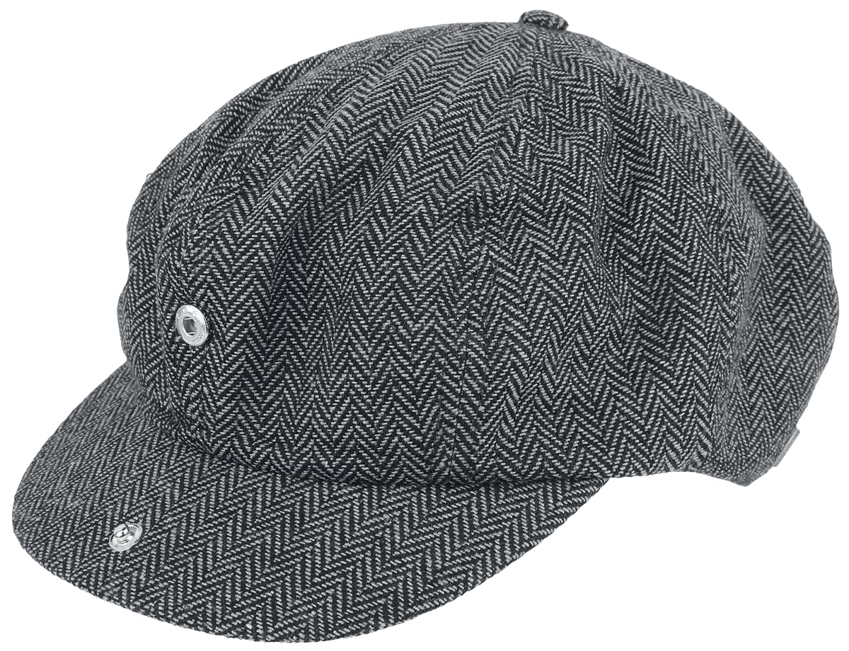 Brixton Brood Snap Cap Grey/Black MD (7 1/4)
