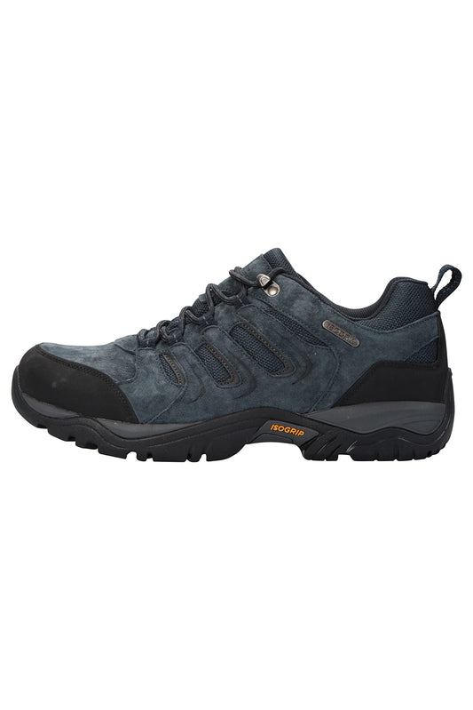 Mountain Warehouse Aspect Mens IsoGrip Shoes - Waterproof Hiking Shoe Navy 12 M US Men