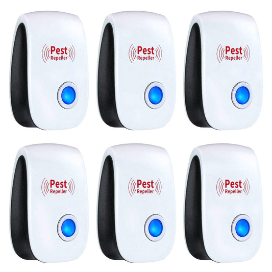 Merratric Ultrasonic Pest Repellent 6 Pack for Mice Cockroach Spider Ant Mosquito Bug Insect