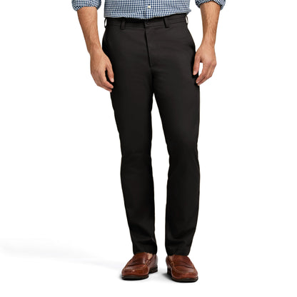 IZOD Men's American Chino Flat-Front Straight-Fit Pants, Black, 38W x 32L