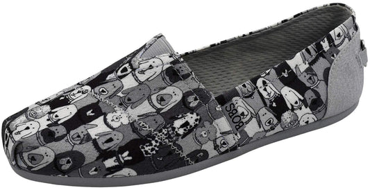 Skechers BOBS Women's Plush-Wag Party Light Grey Flat 10 M US