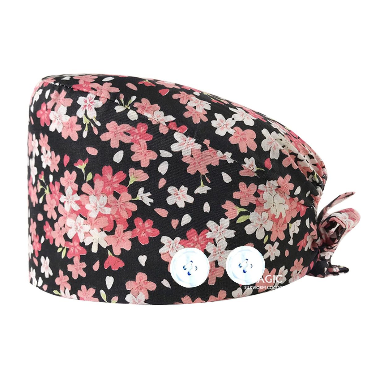 Wone Adjustable Working Caps Surgical Hat with Buttons for Women Men Nurse