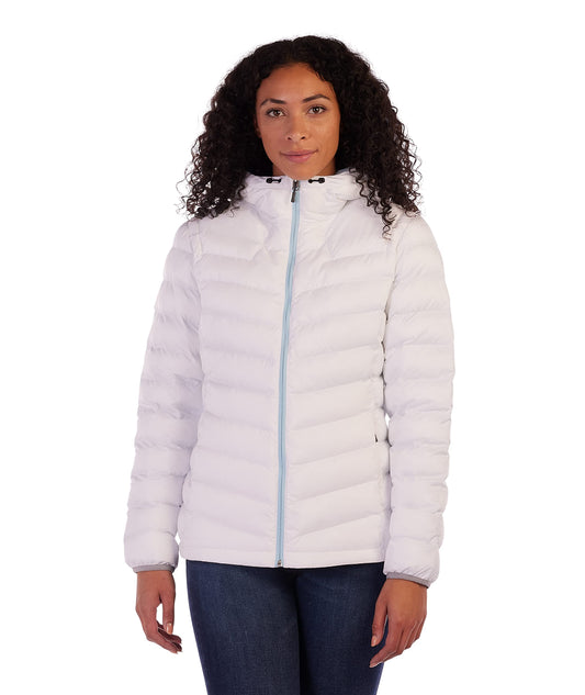 Spyder Women's Peak Hoodie Insulator Jacket, White, Medium