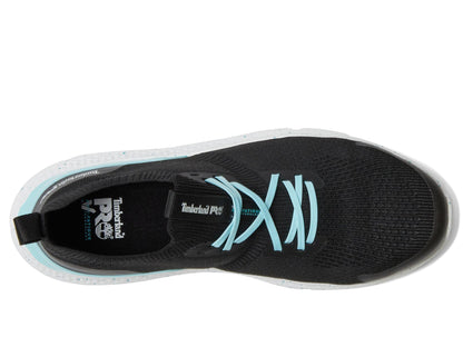 Timberland PRO® Setra Knit Composite Safety Toe Women’s Sneakers – Breathable Upper – Removable Insole Black/Turquoise 8 C - Wide
